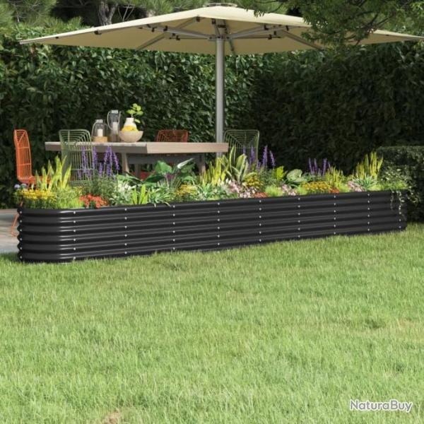 Lit surlev de jardin Acier enduit de poudre Anthracite