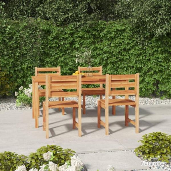 Ensemble  manger de jardin 5pcs Bois de teck massif