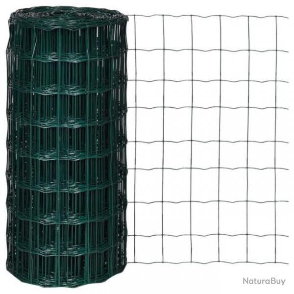 Clture euro Acier 25 x 0,8 m Vert