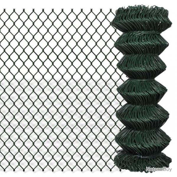 Clture  mailles losanges Acier 1x15 m Vert