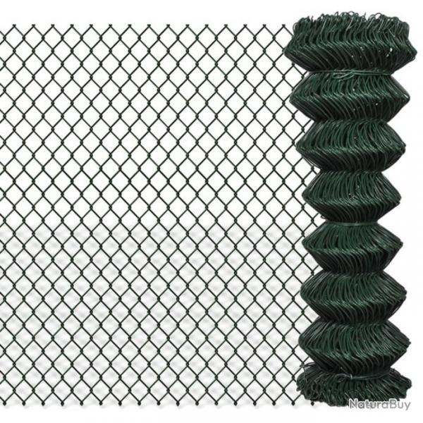 Clture  mailles losanges Acier 1,25x15 m Vert