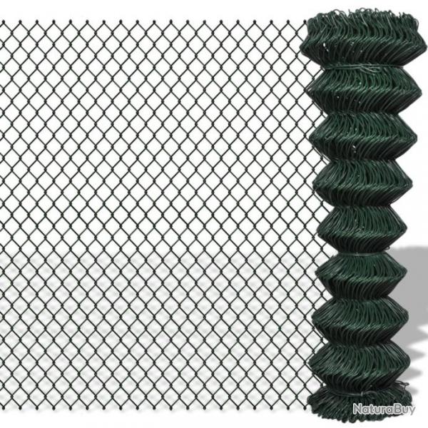 Clture  mailles losanges Acier 1,5x15 m Vert