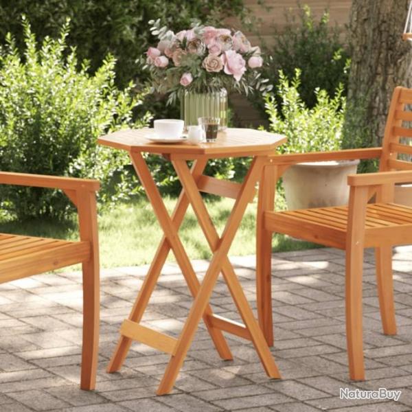 Table pliable de jardin 60x75 cm bois d'acacia massif