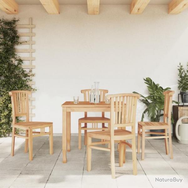 Ensemble  dner de jardin 5 pcs Bois de teck massif