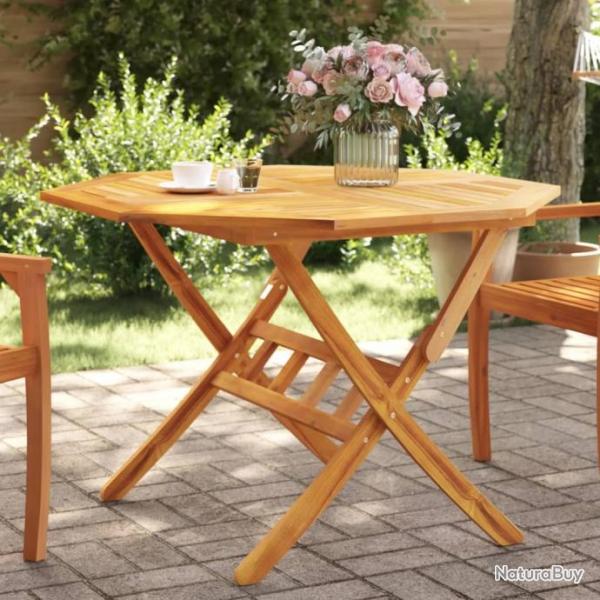 Table pliable de jardin 110x75 cm bois d'acacia solide