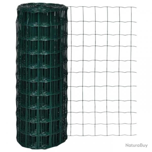 Clture euro Acier 10 x 1,0 m Vert