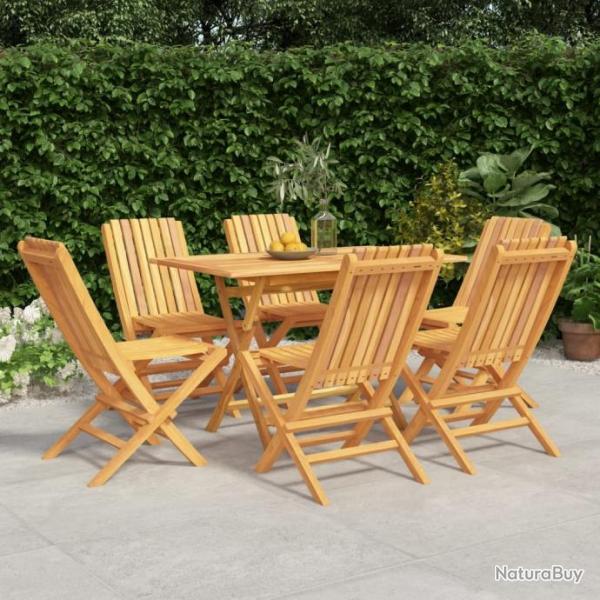 Ensemble  manger de jardin 7 pcs Bois de teck solide