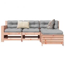 Salon de jardin 4 pcs bois massif sapin de douglas