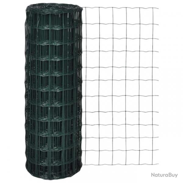 Clture euro Acier 10 x 1,0 m Vert