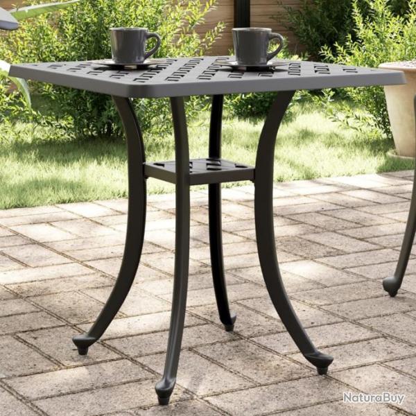 Table de jardin noir 53x53x53 cm aluminium coul