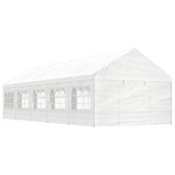 Belvédère avec toit blanc 11,15x4,08x3,22 m polyéthylène