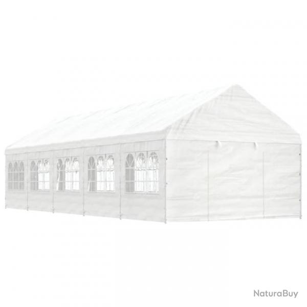 Belvdre avec toit blanc 11,15x4,08x3,22 m polythylne