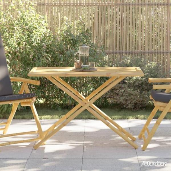 Table de jardin pliable 110x55x75 cm bambou