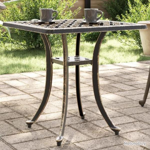 Table de jardin bronze 53x53x53 cm aluminium coul