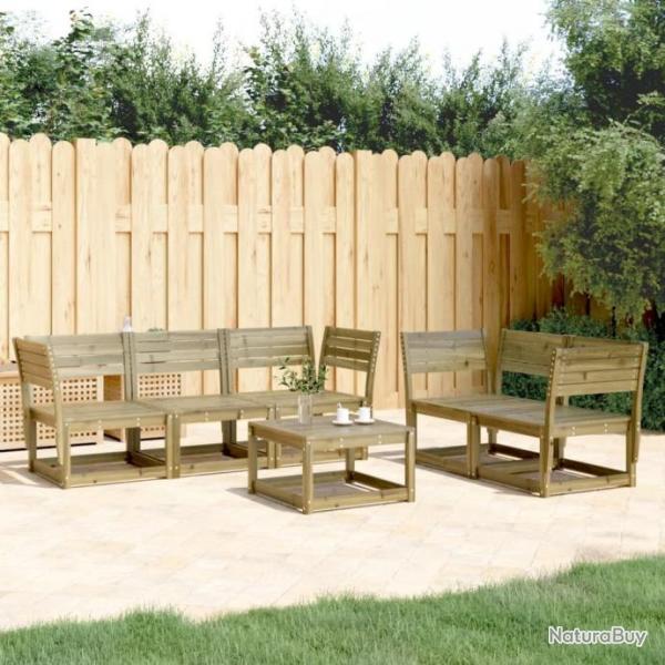 Salon de jardin 5 pcs bois de pin imprgn