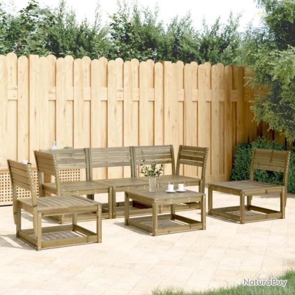 Salon de jardin 5 pcs bois de pin imprgn