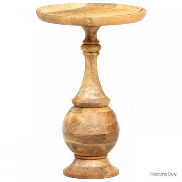 Table d'appoint ronde 43x43x66 cm Bois de manguier massif