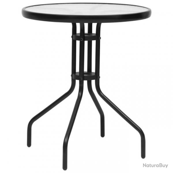 Table de jardin Noir 60x70 cm Acier