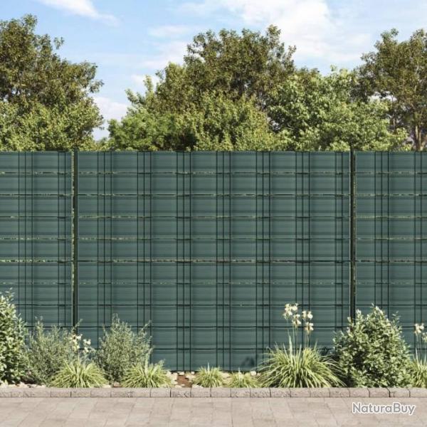 Brises-vues de jardin 10 pcs vert 252,5x19 cm PVC