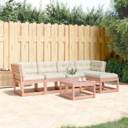 Salon de jardin 5 pcs avec coussins bois massif douglas