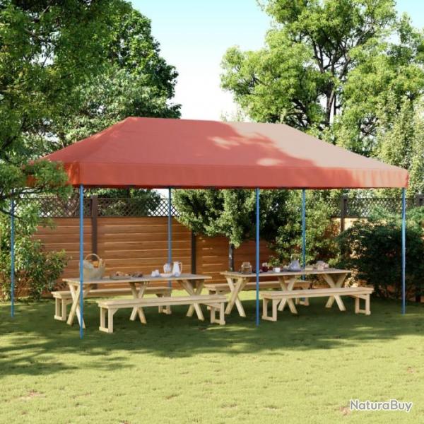 Tente rception pliable escamotable terre cuite 580x292x315 cm