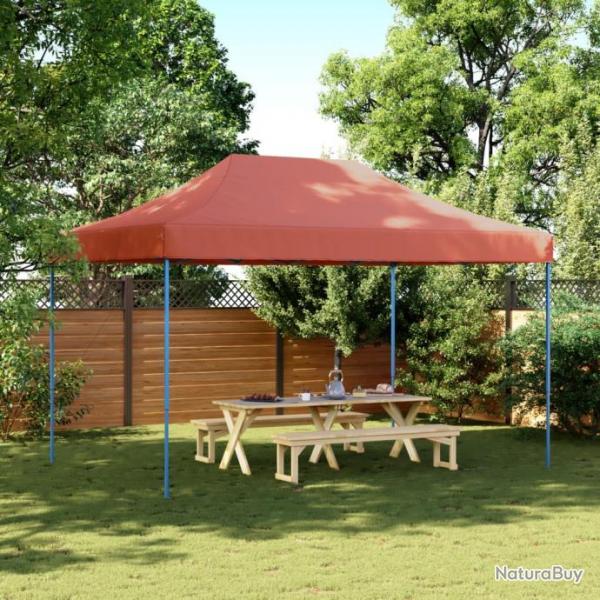 Tente rception pliable escamotable terre cuite 440x292x315 cm