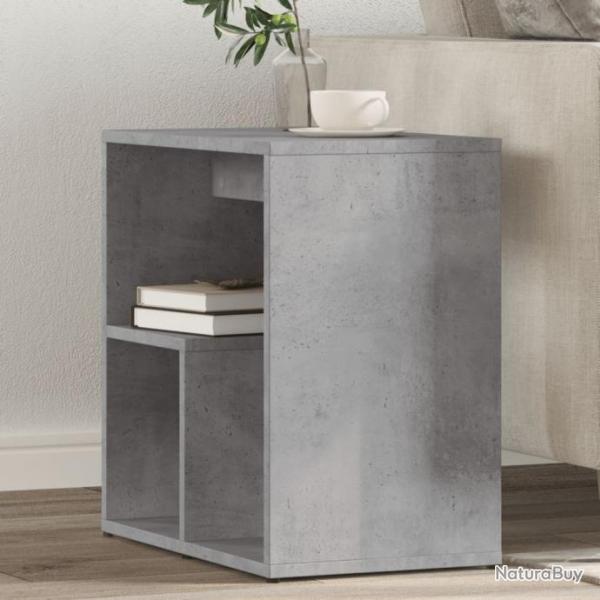 Table d'appoint Gris bton 50x30x50 cm Agglomr