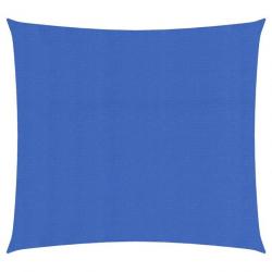 Voile d'ombrage 160 g/m² carré bleu 4x4 m PEHD