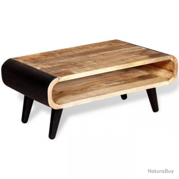 Table basse Bois de manguier brut 90x55x39 cm