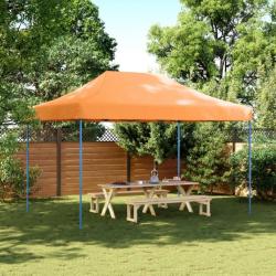 Tente de réception pliable escamotable orange 410x279x315 cm