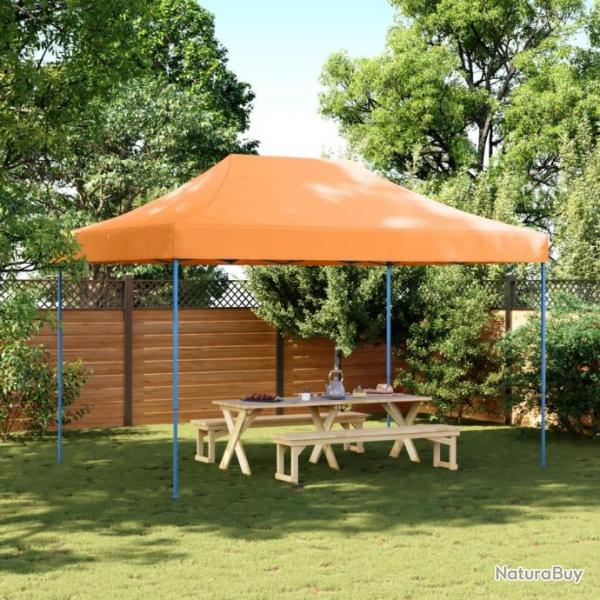 Tente de rception pliable escamotable orange 410x279x315 cm