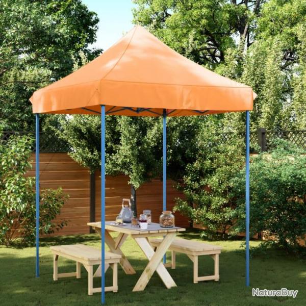 Tente de rception pliable escamotable orange 200x200x306 cm