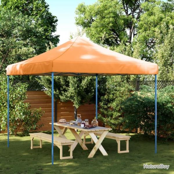 Tente de rception pliable escamotable orange 292x292x315 cm