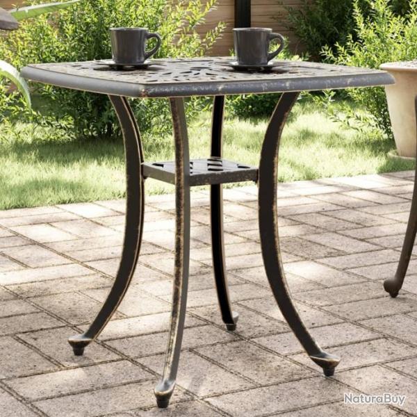 Table de jardin bronze 53x53x53 cm aluminium coul