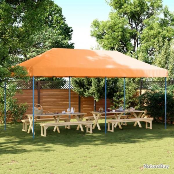 Tente de rception pliable escamotable orange 580x292x315 cm