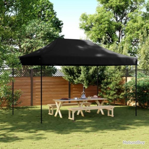 Tente de rception pliable escamotable noir 440x292x315 cm