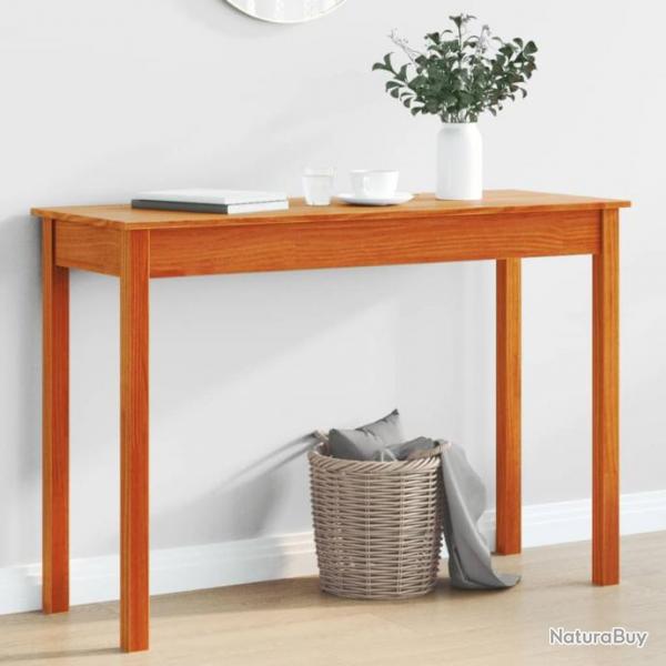 Table console marron miel 110x40x75 cm bois massif de pin