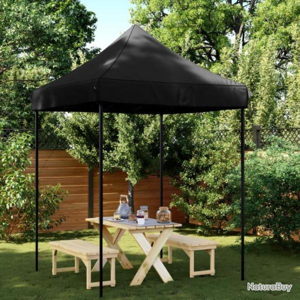 Tente de rception pliable escamotable noir 200x200x306 cm