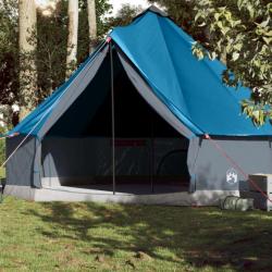 Tente familiale tipi 10 personnes bleu imperméable