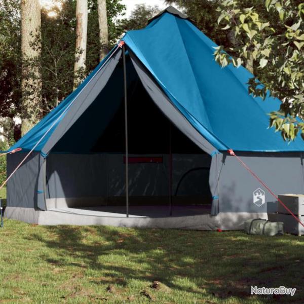 Tente familiale tipi 10 personnes bleu impermable