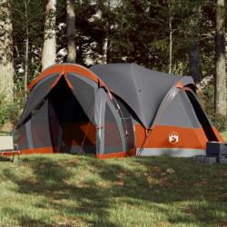 Tente familiale tipi 8 personnes gris et orange imperméable