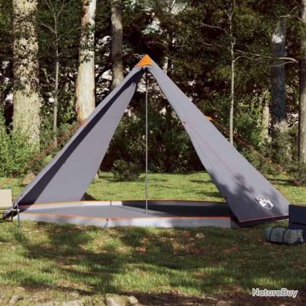 Tente familiale tipi 8 personnes gris et orange impermable