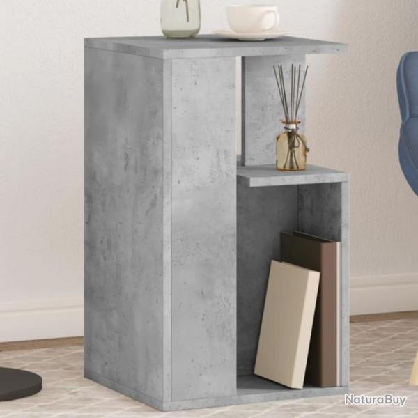 Table d'appoint gris bton 35x35x60 cm bois d'ingnierie