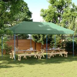 Tente de réception pliable escamotable vert 580x292x315 cm