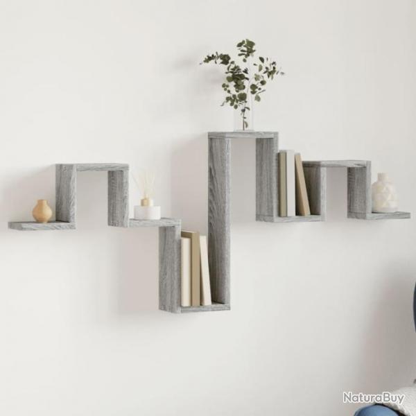 tagre murale sonoma gris 104,5x10x43 cm bois d'ingnierie