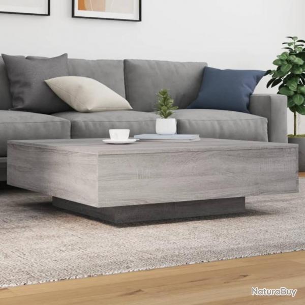 Table basse sonoma gris 100x100x31 cm bois d'ingnierie