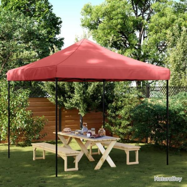 Tente de rception pliable escamotable bordeaux 292x292x315 cm