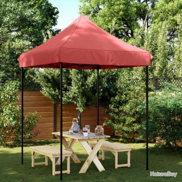 Tente de rception pliable escamotable bordeaux 200x200x306 cm