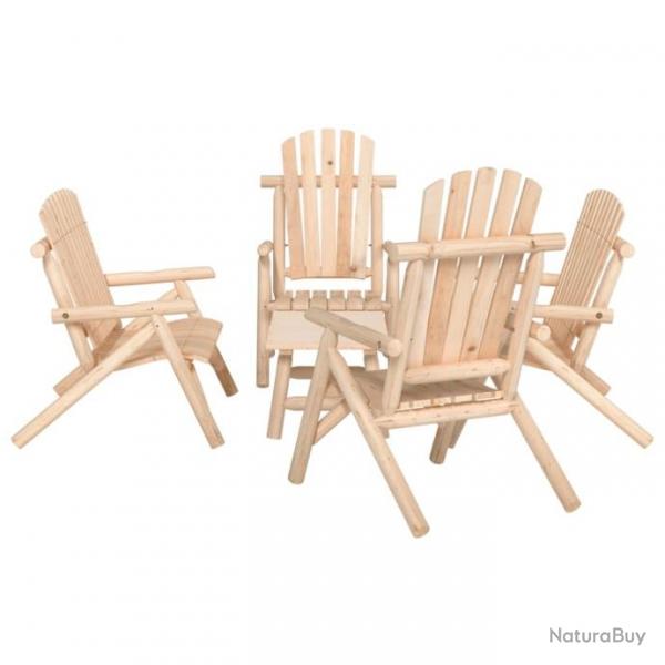 Ensemble de salon de jardin 5 pcs bois massif d'pica