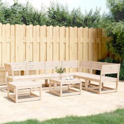 Salon de jardin 7 pcs Bois de pin massif